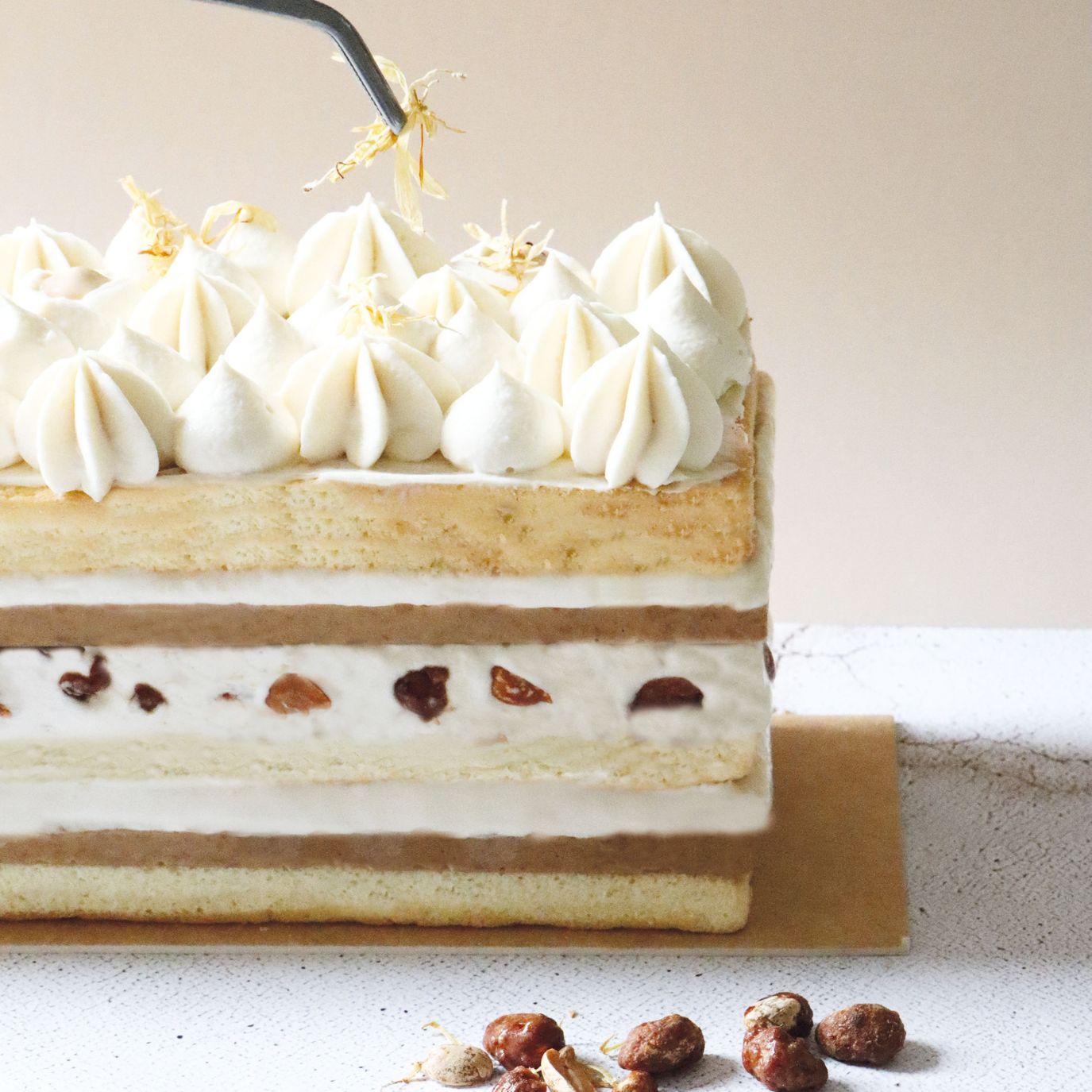 Recette Layer Cake ganache Bueno montage - ScrapCooking